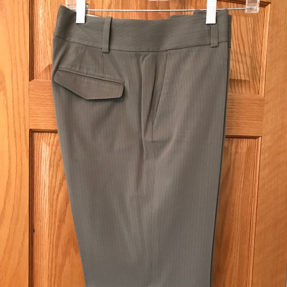 Ann Taylor taupe stripped slacks